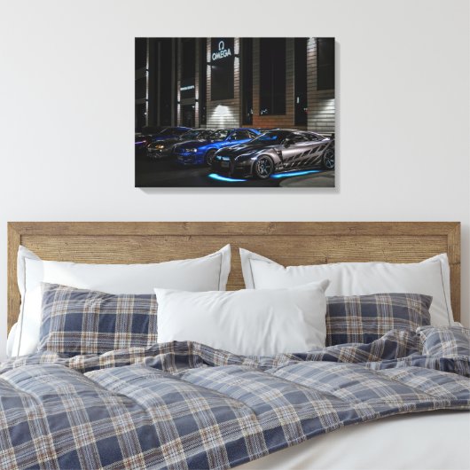 Luxe auto's canvasprint met uitgerekte afbeelding canvas afdruk (Insitu (Slaapkamer))