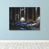 Luxe auto's canvasprint met uitgerekte afbeelding canvas afdruk (Insitu (Houten vloer))