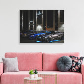 Luxe auto's canvasprint met uitgerekte afbeelding canvas afdruk (Insitu (Woonkamer))