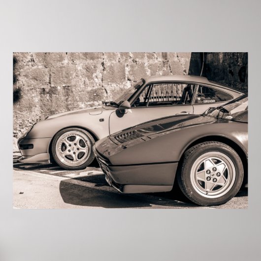 Luxe auto's foto poster (Voorkant)