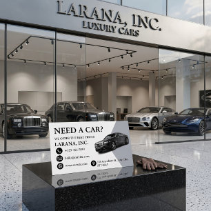 Luxe autoshowroomontwerp magnetisch visitekaartje