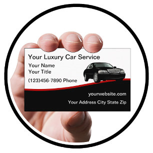 Luxe autoverhuur Taxi Visitekaartje