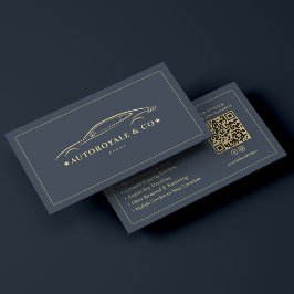 Luxe Autowas Autodetailing Donkerblauw Visitekaartje