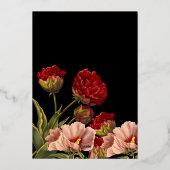 Luxe Avant Garde Barok BM 35e Verjaardag Folie Uitnodiging (Achterkant)