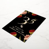 Luxe Avant Garde Barok BM 35e Verjaardag Folie Uitnodiging (Gedraaid)