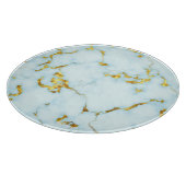 Luxe Azure Gilded Pottery Motif Keramische Kunst Snijplank (Hoek)