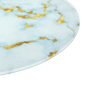 Luxe Azure Gilded Pottery Motif Keramische Kunst Snijplank (Hoek)