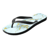 Luxe Azure Gilded Pottery Motif Keramische Kunst Teenslippers (Schuin)