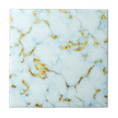 Luxe Azure Gilded Pottery Motif Keramische Kunst Tegeltje (Voorkant)