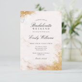 Luxe Bachelorette Weekend Uitnodiging (Staand voorkant)