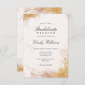 Luxe Bachelorette Weekend Uitnodiging (Voorkant / Achterkant)