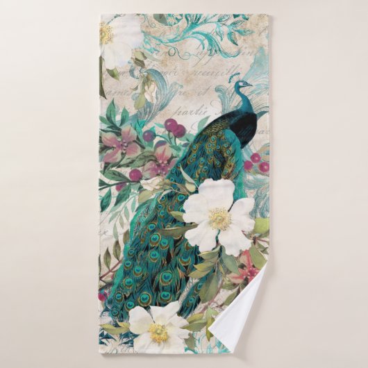 Luxe baden: Elegante Peacock badhanddoek set Bad Handdoek (Badhanddoek)