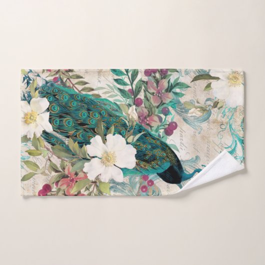 Luxe baden: Elegante Peacock badhanddoek set Bad Handdoek (Handdoek)