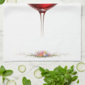 Luxe badhanddoek met wijn glas spatpatroon theedoek (Gevouwen)
