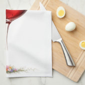 Luxe badhanddoek met wijn glas spatpatroon theedoek (Quarter Fold)