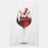 Luxe badhanddoek met wijn glas spatpatroon theedoek (Verticaal)