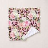 Luxe badhanddoekenset | Verwen jezelf met bloemen Bad Handdoek (Wasdoekje)