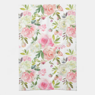 Luxe badhanddoekenset   Verwen jezelf met bloemen Theedoek