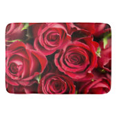 Luxe badmat met rode rozen (Voorkant)