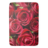 Luxe badmat met rode rozen (Voorkant Verticaal)