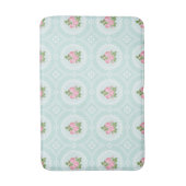 Luxe badmatten - Shabby Chic Roze Rozen Kant Mat (Voorkant Verticaal)