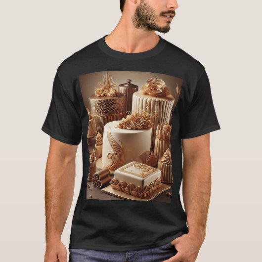Luxe bakker & taart ontwerper t-shirt (Voorkant)
