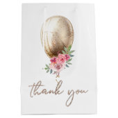 Luxe ballon Glitter Party Hartelijk dank Medium Cadeauzakje (Achterkant)