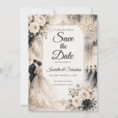Luxe Balzaal Romantische Trouwdag Save The Date (Voorkant)