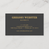 Luxe Barber Combs Faux Gold Professional Visitekaartje (Achterkant)