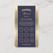 Luxe Barber Navy Gold Barbershop Loyalty Kaart Visitekaartje (Achterkant)
