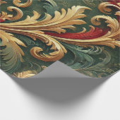 Luxe Barok Damaskpatroon Cadeaupapier (Hoek)