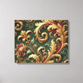 Luxe Barok Damaskpatroon Canvas Afdruk (Voorkant)