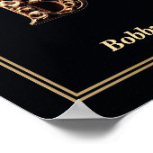 Luxe Barok Letter B Monogram Poster (Hoek)