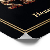 Luxe Barok Letter H Monogram Poster (Hoek)