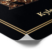 Luxe Barok Letter K Monogram Poster (Hoek)