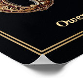 Luxe Barok Letter O Monogram Poster (Hoek)
