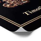 Luxe Barok Letter T Monogram Poster (Hoek)