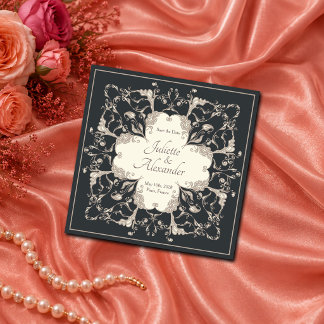 Luxe Barok Save the Date Kaart