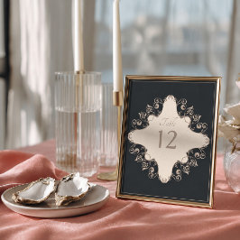 Luxe Barok Tafelnummer voor Huwelijk Poster