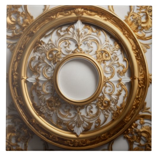 Luxe barokke keramische Tegel Tegeltje (Voorkant)