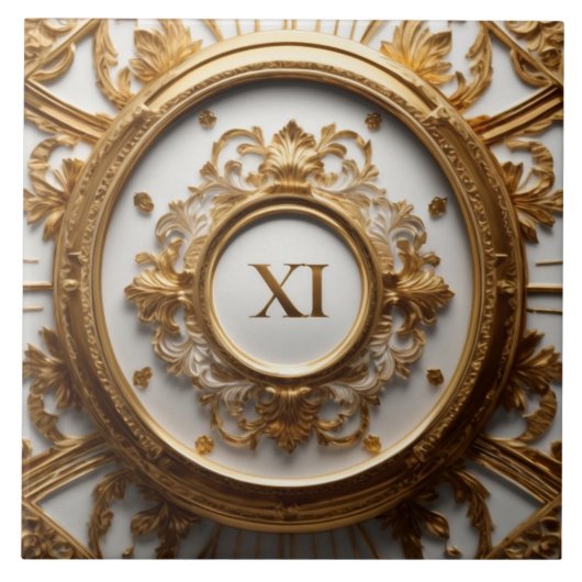 Luxe barokke keramische Tegel Tegeltje (Voorkant)