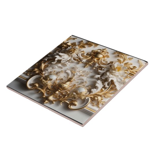 Luxe barokke keramische Tegel Tegeltje (Zijkant)