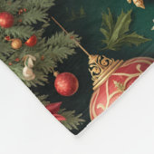 Luxe barokke kerst fleece deken (Hoek)