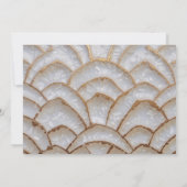 Luxe Barokke Stijl Wit Goud Huwelijk Bedankkaart (Achterkant)