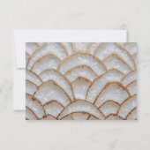 Luxe Barokke Stijl Wit Goud Huwelijk Save The Date (Achterkant)