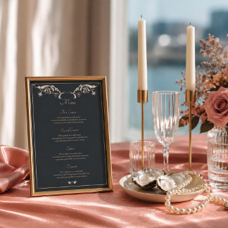 Luxe Barokke Trouw Menu Kaart