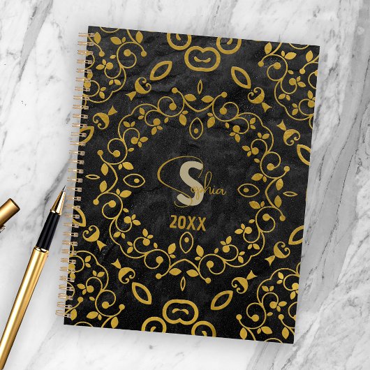Luxe Baroque Black en Gold Planner