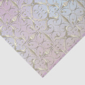 Luxe Baroque Gold Damask-patroon op pasta ombre Tissuepapier (Detail)