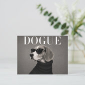 Luxe Beagle-hondenportret Briefkaart (Staand voorkant)