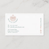 Luxe Beauty Charms Groene & Roze Make-up Logo Visitekaartje (Achterkant)